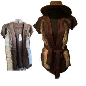 BCBG Max Azria Faux Fur Vest